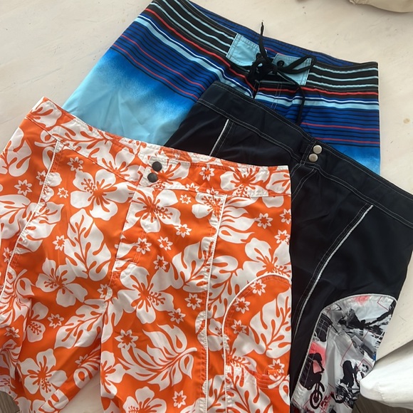 3 sets of swim trunks 34” waist/Medium - Picture 2 of 9